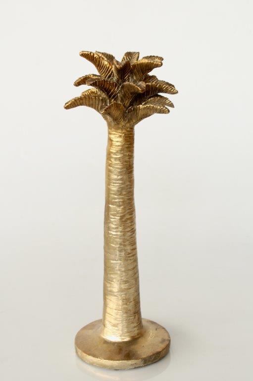 Large Gold Palm Tree Candle Holder